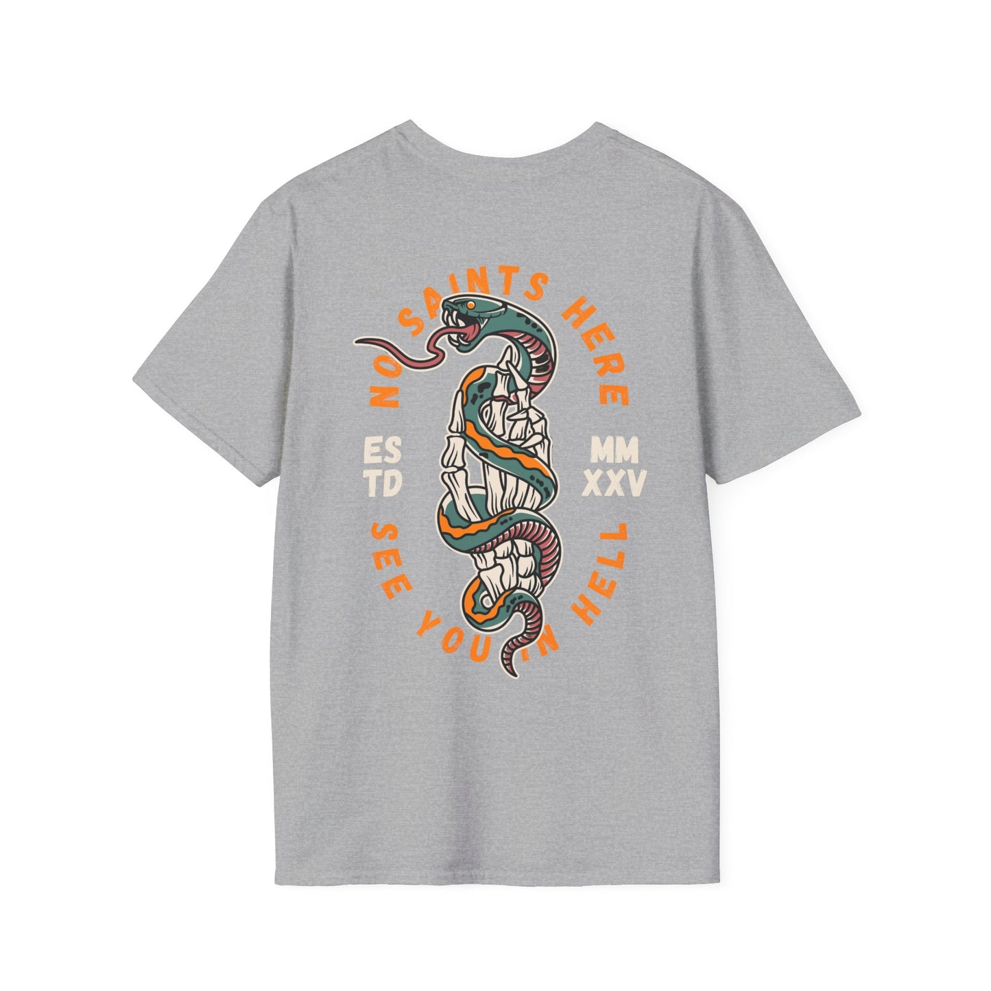 Unisex Softstyle T-Shirt with Bold Snake Design, Casual Graphic Tee for Everyday Wear, Perfect Gift for Him/Her, Stylish Streetwear, [...]